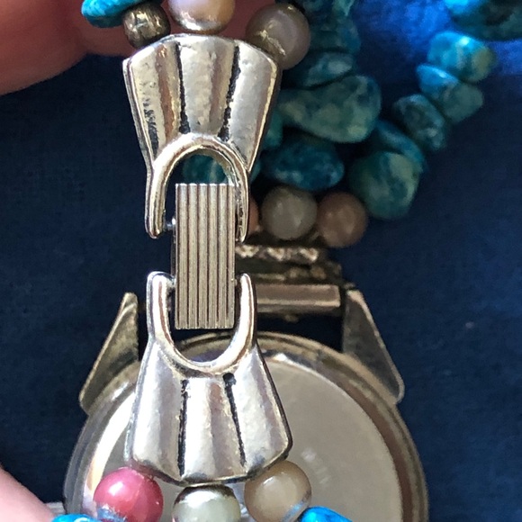 Vintage Native American Style Indian Head Collezioni Watch Turquoise - Picture 9 of 9